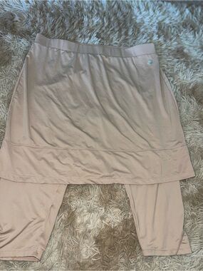 Light Pink Women's Active Skirt Set with Integrated Leggings